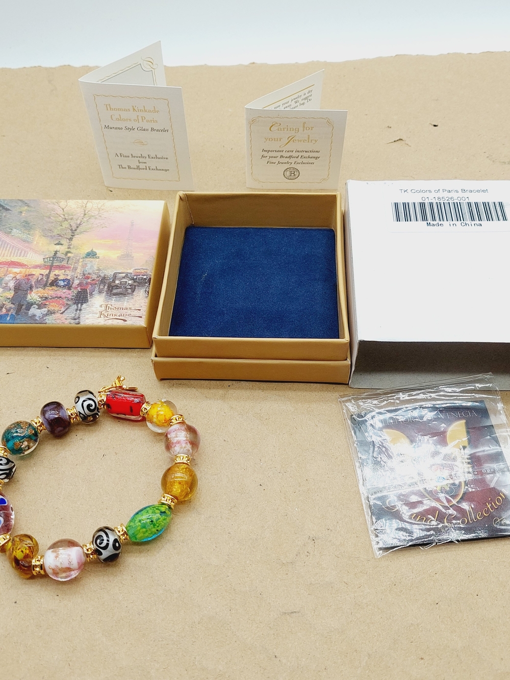 Bradford Exchange Murano Style Glass Bracelet.